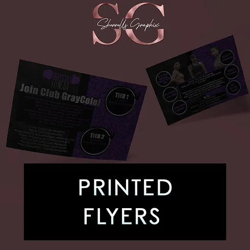 CUSTOM DOUBLE SIDED FLYER DESIGN (PRINTED)