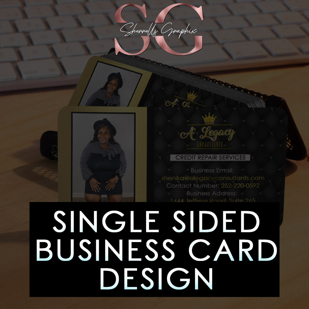 CUSTOM ONE SIDED BUSINESS CARD DESIGN ONLY image 0