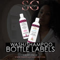 WASH/SHAMPOO BOTTLE LABELS (PRINTED) image 0