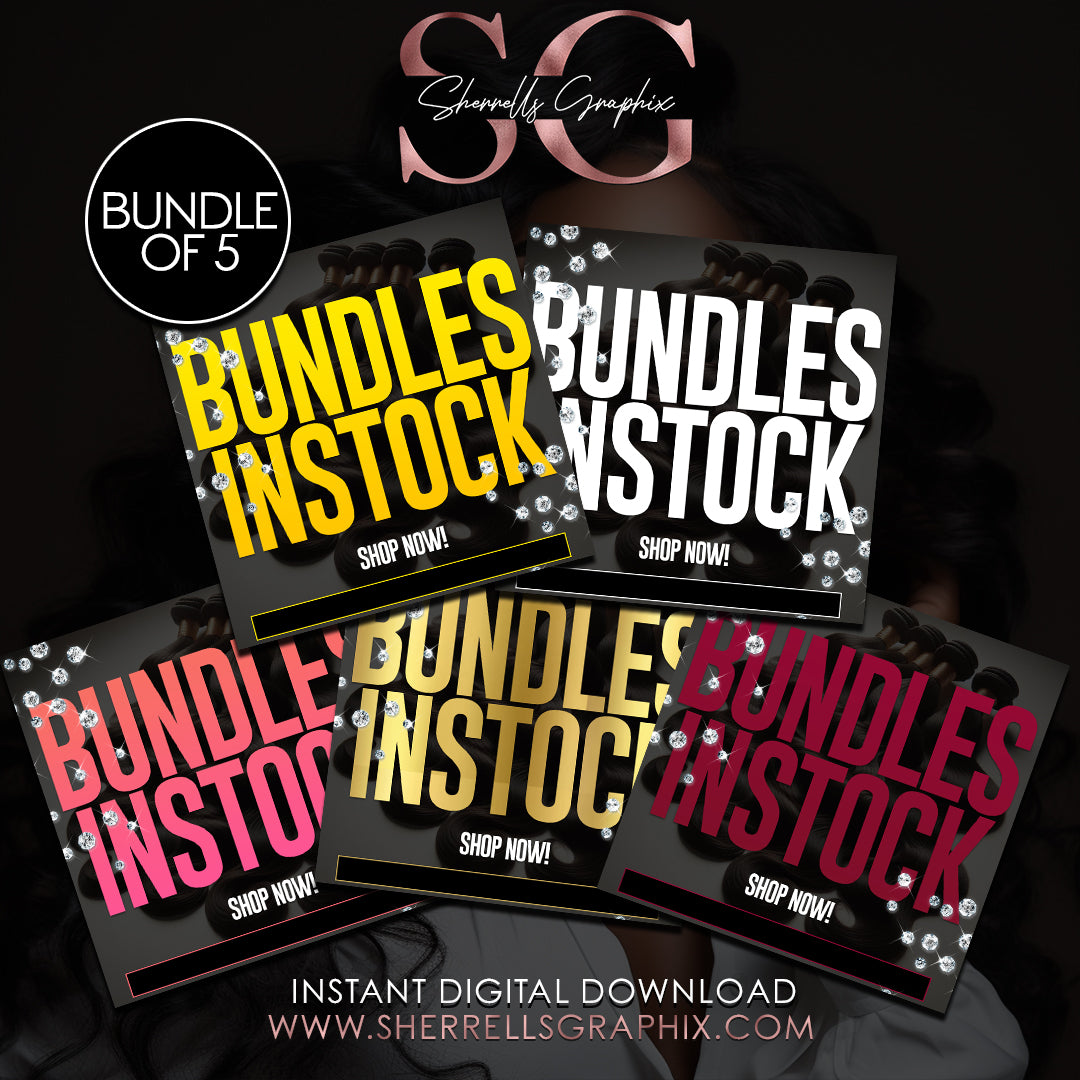 INSTANT DIGITAL DOWNLOAD BUNDLES INSTOCK  E-FLYER DESIGN PACK