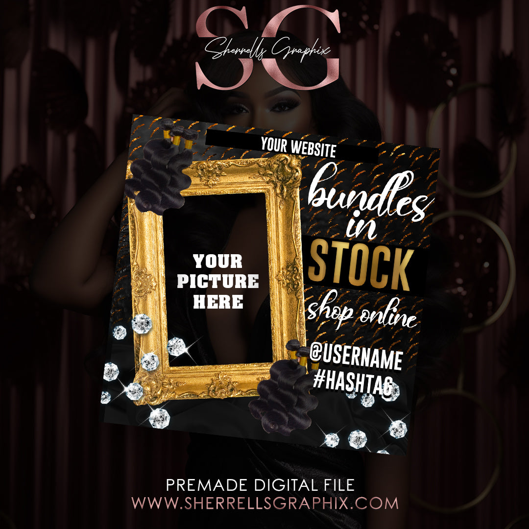 BUNDLES INSTOCK PREMADE E-FLYER DESIGN (GOLD)