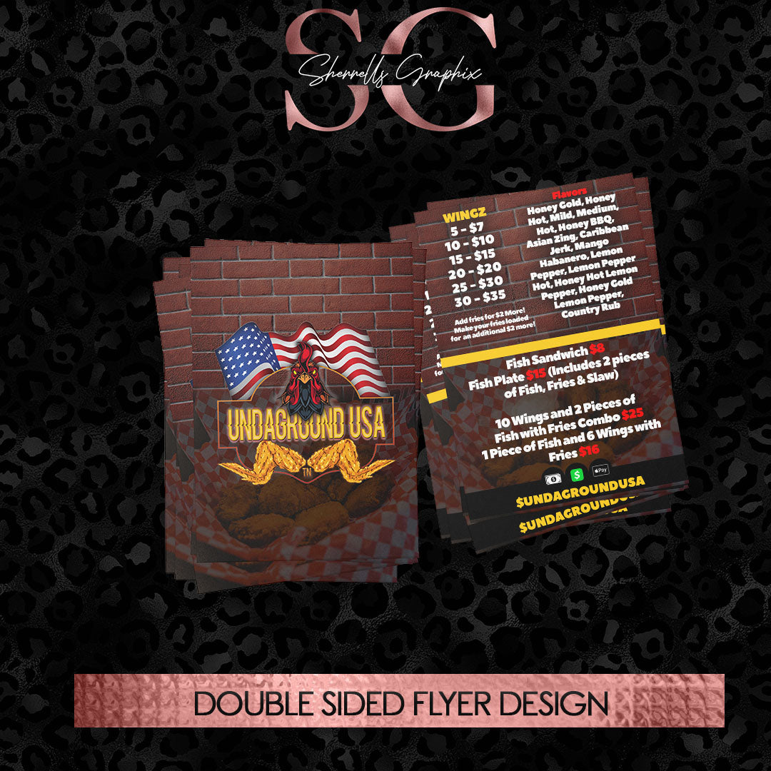 CUSTOM DOUBLE SIDED FLYER DESIGN