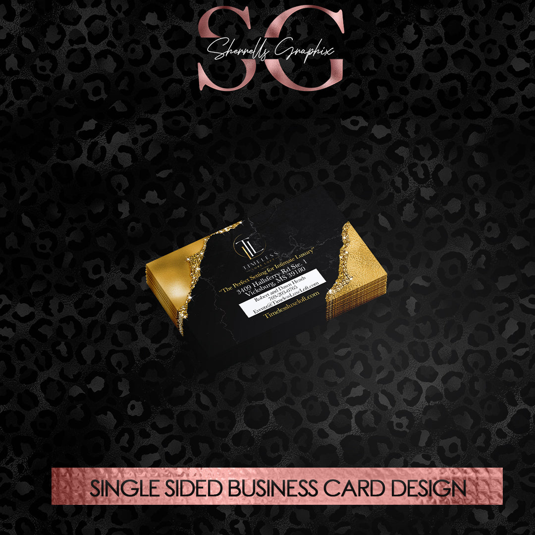 CUSTOM ONE SIDED BUSINESS CARD DESIGN